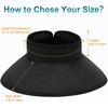 image:imageVIFUUR Sun Straw Hats Rollup Ponytail Wide Brim Summer Visor for Womens Beach Hat Packable UPF UV Travel