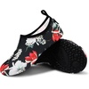 image:imageVIFUUR Water Shoes for Men Women Barefoot Quick Dry Aqua Socks Slip OnBlack Flower