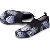 image:imageVIFUUR Water Shoes for Men Women Barefoot Quick Dry Aqua Socks Slip OnBlackLeaf