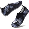 image:imageVIFUUR Water Shoes for Men Women Barefoot Quick Dry Aqua Socks Slip OnBlackLeaf
