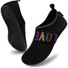 image:imageVIFUUR Water Shoes for Men Women Barefoot Quick Dry Aqua Socks Slip OnBlackLoveblack