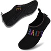 image:imageVIFUUR Water Shoes for Men Women Barefoot Quick Dry Aqua Socks Slip OnBlackLoveblack