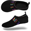 image:imageVIFUUR Water Shoes for Men Women Barefoot Quick Dry Aqua Socks Slip OnBlackLoveblack