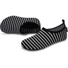 image:imageVIFUUR Water Shoes for Men Women Barefoot Quick Dry Aqua Socks Slip OnBlackstripes
