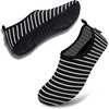 image:imageVIFUUR Water Shoes for Men Women Barefoot Quick Dry Aqua Socks Slip OnBlackstripes