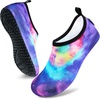 image:imageVIFUUR Water Shoes for Men Women Barefoot Quick Dry Aqua Socks Slip OnColorful Aurora