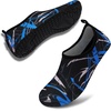 image:imageVIFUUR Water Shoes for Men Women Barefoot Quick Dry Aqua Socks Slip OnGraffiti Blue