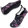 image:imageVIFUUR Water Shoes for Men Women Barefoot Quick Dry Aqua Socks Slip OnGraffiti Pink