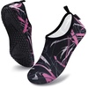image:imageVIFUUR Water Shoes for Men Women Barefoot Quick Dry Aqua Socks Slip OnGraffiti Pink