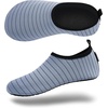 image:imageVIFUUR Water Shoes for Men Women Barefoot Quick Dry Aqua Socks Slip OnGrey