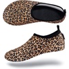 image:imageVIFUUR Water Shoes for Men Women Barefoot Quick Dry Aqua Socks Slip OnLeopard Orange