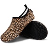 image:imageVIFUUR Water Shoes for Men Women Barefoot Quick Dry Aqua Socks Slip OnLeopard Orange