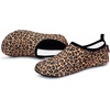 image:imageVIFUUR Water Shoes for Men Women Barefoot Quick Dry Aqua Socks Slip OnLeopard Orange