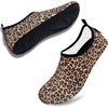 image:imageVIFUUR Water Shoes for Men Women Barefoot Quick Dry Aqua Socks Slip OnLeopard Orange