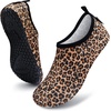 image:imageVIFUUR Water Shoes for Men Women Barefoot Quick Dry Aqua Socks Slip OnLeopard Orange