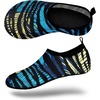 image:imageVIFUUR Water Shoes for Men Women Barefoot Quick Dry Aqua Socks Slip OnLooming BlueYellow