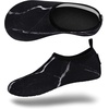 image:imageVIFUUR Water Shoes for Men Women Barefoot Quick Dry Aqua Socks Slip OnMarble Black