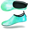 image:imageVIFUUR Water Shoes for Men Women Barefoot Quick Dry Aqua Socks Slip OnMarble Green
