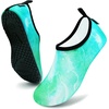image:imageVIFUUR Water Shoes for Men Women Barefoot Quick Dry Aqua Socks Slip OnMarble Green