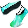 image:imageVIFUUR Water Shoes for Men Women Barefoot Quick Dry Aqua Socks Slip OnMarble Green