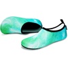 image:imageVIFUUR Water Shoes for Men Women Barefoot Quick Dry Aqua Socks Slip OnMarble Green