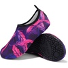 image:imageVIFUUR Water Shoes for Men Women Barefoot Quick Dry Aqua Socks Slip OnPurpleRed Feather