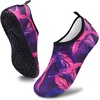 image:imageVIFUUR Water Shoes for Men Women Barefoot Quick Dry Aqua Socks Slip OnPurpleRed Feather