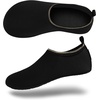 image:imageVIFUUR Water Shoes for Men Women Barefoot Quick Dry Aqua Socks Slip OnSoidblack