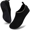 image:imageVIFUUR Water Shoes for Men Women Barefoot Quick Dry Aqua Socks Slip OnSoidblack