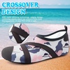 image:imageVIFUUR Womens Mens Water Shoes Barefoot Quick Dry Aqua Socks for Beach Swim Yoga Outdoor SportsGray Leaves