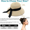 image:imageVIFUUR Womens Straw Hats Wide Brim Summer Visor Beach Sun Hat Packable UPF UV Foldable Travel