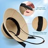 image:imageVIFUUR Womens Straw Hats Wide Brim Summer Visor Beach Sun Hat Packable UPF UV Foldable Travel