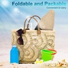 image:imageVIFUUR Womens Straw Hats Wide Brim Summer Visor Beach Sun Hat Packable UPF UV Foldable Travel