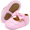 image:imageVIFUUR Baby Girls Mary Jane Flats Bowknot Soft Sole Pre Walker Shoes03 Pink Bow