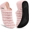image:imageVIFUUR House Slippers for Women Men Fuzzy Barefoot Slipper SocksPink Striped