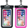 image:imageVIFUUR IPX8 Waterproof Phone Pouch Universal Cellphone Dry Bag Case Compatible for iPhone 15 14 13 12 Pro Max XS Plus Samsung Galaxy Phone Protector for Beach Diving Swimming 2 Pack BlackRose