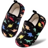 image:imageVIFUUR Kids Boys Girls House Slippers Babys Slip on Barefoot Socks TollderDinosaur
