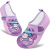 image:imageVIFUUR Kids Water Shoes Boys Girls Barefoot Water Sports Socks HookampLoop Beach Shoes Quick Dry Aqua Socks Swim Walking Outdoor Sports for ToddlerMermaid Purple