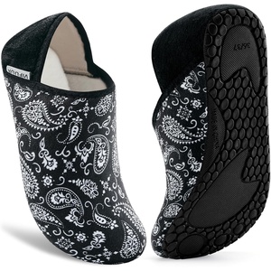 image:imageVIFUUR House Slippers for Women Men Fuzzy Barefoot Slipper SocksBlack Cashew
