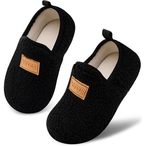 image:imageVIFUUR Kids Boys Girls House Slippers Babys Slip on Barefoot Socks TollderBlack