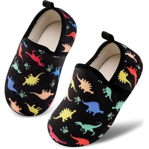 image:imageVIFUUR Kids Boys Girls House Slippers Babys Slip on Barefoot Socks TollderDinosaur