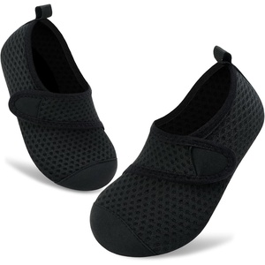 image:imageVIFUUR Kids Water Shoes Boys Girls Barefoot Water Sports Socks HookampLoop Beach Shoes Quick Dry Aqua Socks Swim Walking Outdoor Sports for ToddlerBlack Circle