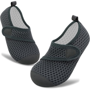 image:imageVIFUUR Kids Water Shoes Boys Girls Barefoot Water Sports Socks HookampLoop Beach Shoes Quick Dry Aqua Socks Swim Walking Outdoor Sports for ToddlerGrey Circle