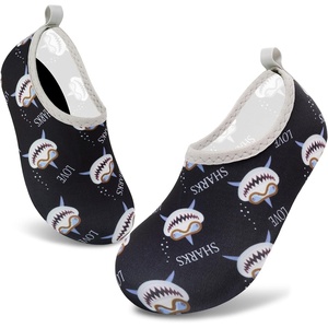 image:imageVIFUUR Kids Water Shoes Boys Girls Quick Dry Aqua Socks for BeachGrey Shark