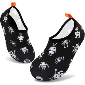 image:imageVIFUUR Kids Water Shoes Boys Girls Quick Dry Aqua Socks for BeachRobot Black