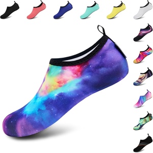 image:imageVIFUUR Water Shoes for Men Women Barefoot Quick Dry Aqua Socks Slip OnColorful Aurora