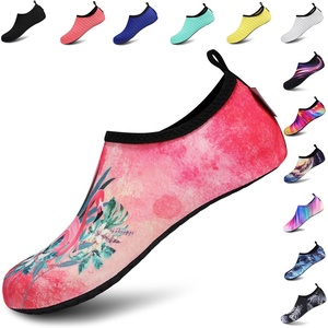 image:imageVIFUUR Water Shoes for Men Women Barefoot Quick Dry Aqua Socks Slip OnFlaming Bird Pink