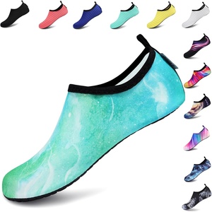 image:imageVIFUUR Water Shoes for Men Women Barefoot Quick Dry Aqua Socks Slip OnMarble Green