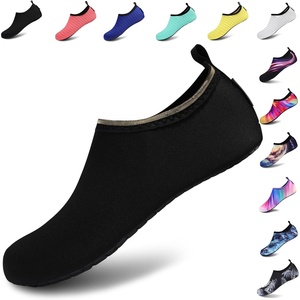 image:imageVIFUUR Water Shoes for Men Women Barefoot Quick Dry Aqua Socks Slip OnSoidblack
