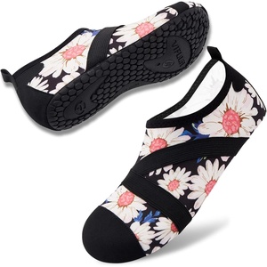 image:imageVIFUUR Womens Mens Water Shoes Barefoot Quick Dry Aqua Socks for Beach Swim Yoga Outdoor SportsBlackpink Daisy